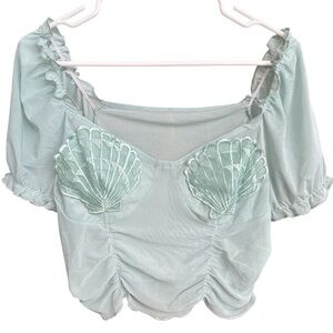 Teal Mermaid Top